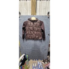 Avia Women's Quilted Jacket chocolate Long Sleeve Hooded Size XXL 20 NWT