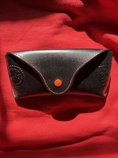 Ray-Ban Ferrari Eyeglasse/Sunglasses Snap Leather Black Red Case/Cloth Only