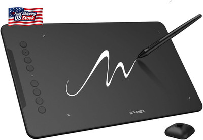 Xppen Updated Deco 01 V3 Drawing Tablet-16384 Levels of Pressure Battery-Free St