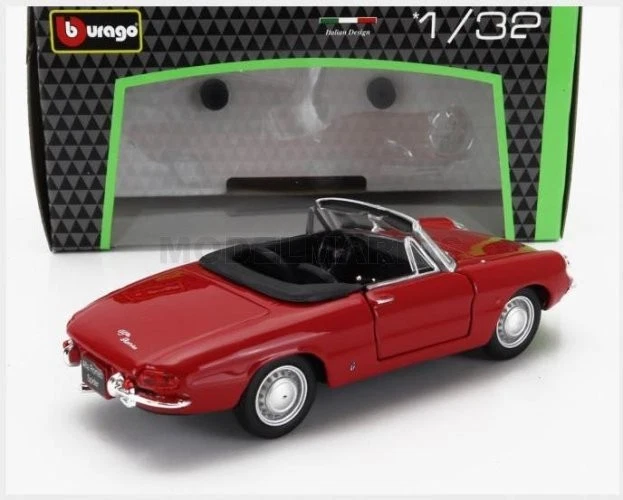 BURAGO BU43047R ALFA ROMEO - DUETTO 1600 SPIDER OPEN 1966 - RED - 1/32 - Immagine 2 di 2