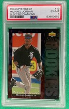 1994 UPPER DECK #19 MICHAEL JORDAN ELECTRIC DIAMOND PSA 6 ROOKIE CARD RC. rookie card picture
