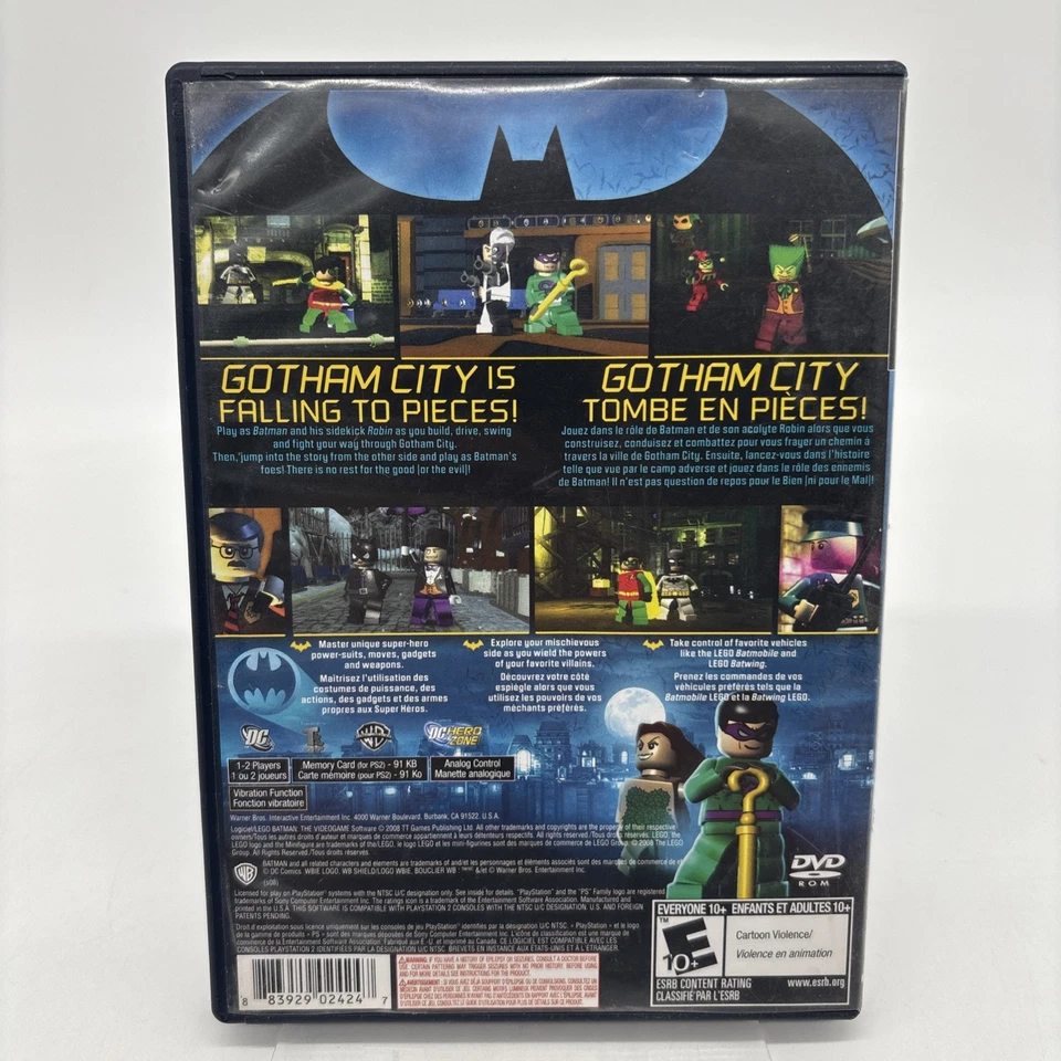 LEGO Batman The Videogame (Sony PlayStation 2 PS2) Complete CIB - Image 2 of 3