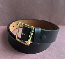 JayPee Mens Black Heavy Duty Top Grain Leather Work Belt Size 40