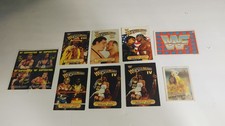 Lot Of 12 Rare and Vintage WWF cards and stickers from 1990 and 1993