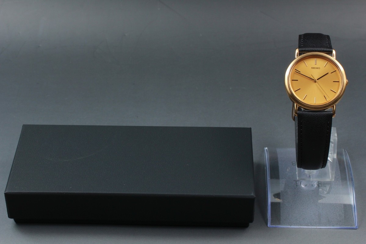 時計 SEIKO Chariot Sapphire Crystal Vintage Vintage 1990 N MINT Seiko Chariot 5P31-6C90 Gold Round Quartz Mens