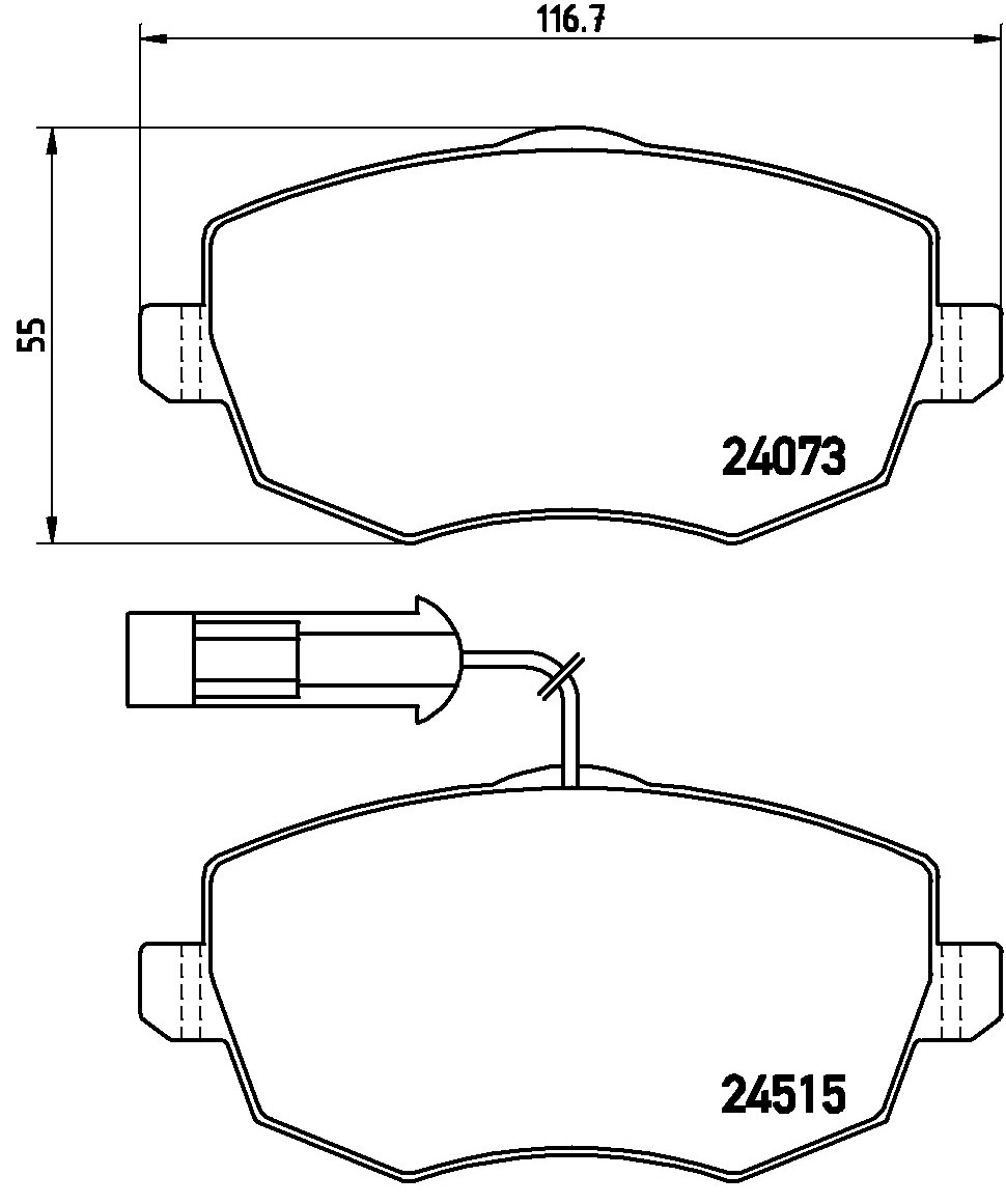 Fits BREMBO P 23 128 Brake Pad Set, Disc Brake