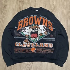 Cleveland Browns NFL Football Black Reprint Sweatshirt  AN63532