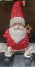 Rite Aid Home Santa Shelf Sitter Figurine – Knit Look Sweater, Rope Legs EUC