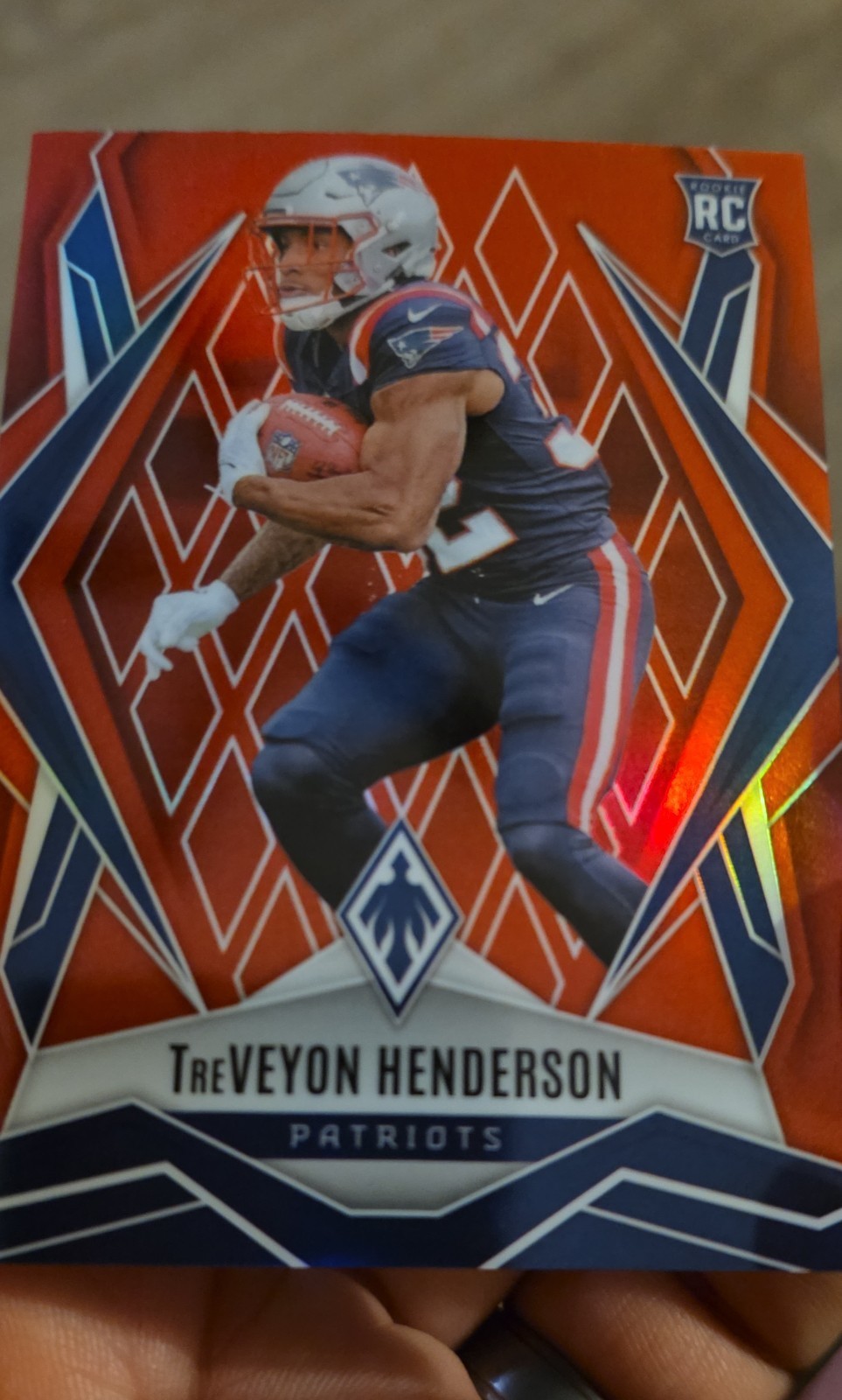 2025 Panini Phoenix - Rookies TreVeyon Henderson #187 Red Seismic /99 (RC)