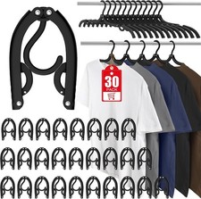 30 Pcs Travel Hangers Portable Foldable Trave...