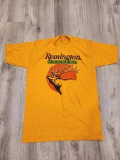 Vintage Remington Hunting Deer Elk Graphic USA Style Gold T-Shirt HOT TREND