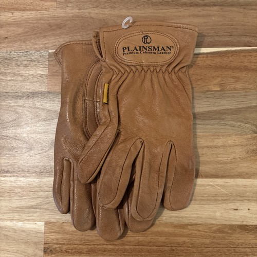 Plainsman Premium Cabretta Brown Leather All Purpose Gloves, XL