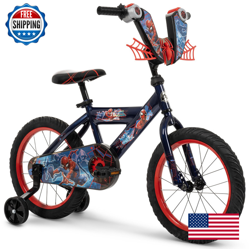 Huffy Marvel Spiderman 16 Inch Kids Bike Ideal For Ages 4-6 