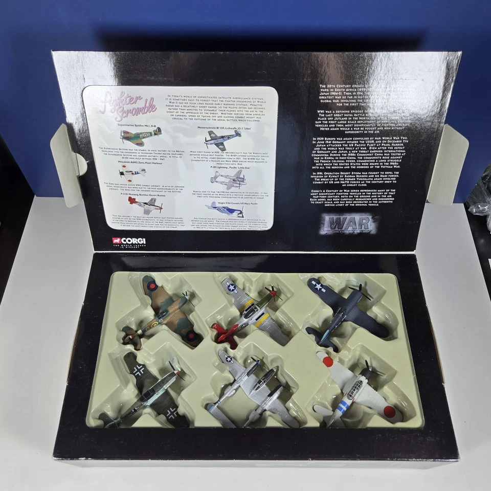 Corgi Fighter Scramble WWII Die-Cast 6 Piece Plane Set in Box - Image 2 of 4