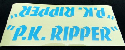 SE Racing PK Ripper frame downtube decal - BABY BLUE/CLEAR
