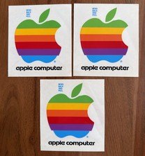 Apple Computer Rainbow Logo Sticker Decal Macintosh 1980s Original Vintage NOS
