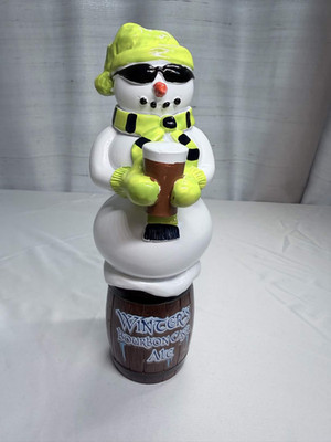 Michelob Winter s Bourbon Cask Ale Beer Tap Handle / 9.5  / Beer Snowman /