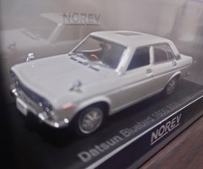 Datsun Bluebird 1600 SSS 1969 White Diecast Mini Car Norev Collectible Model