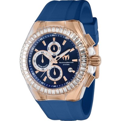Technomarine Men's Watch Cruise Original Chrono Blue and Silver Dial TM-121165