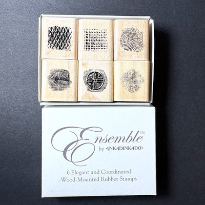 Inkadinkado Ensemble Megalith Set of 6 Architecture Collage Rubber Stamps