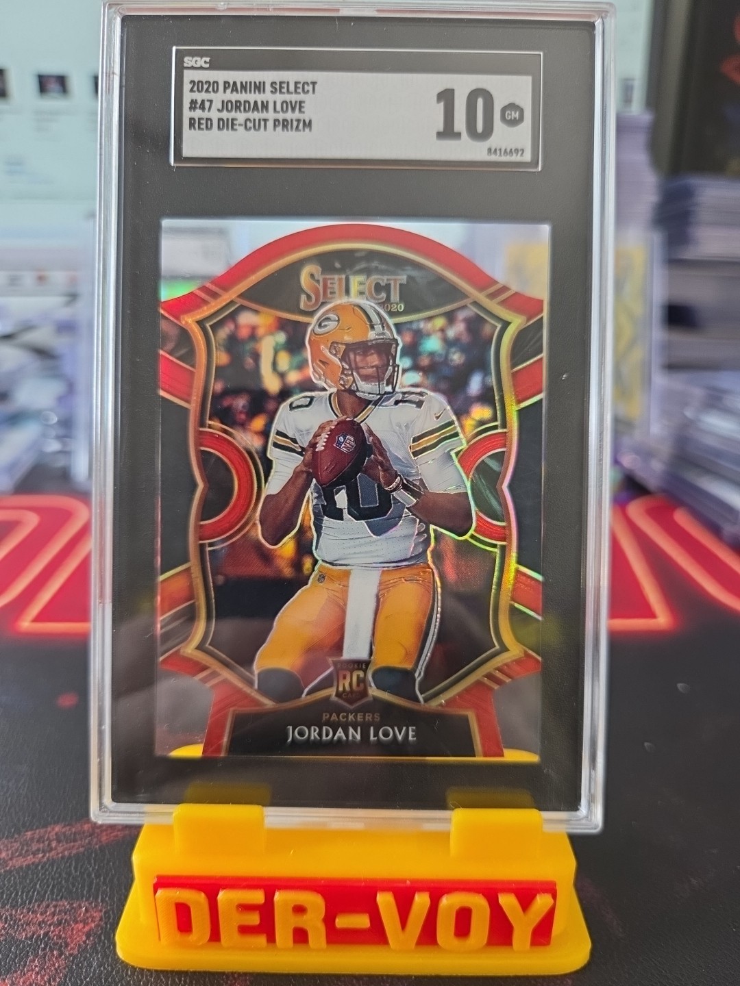 2020 Panini Select Concourse Jordan Love #47 Red Prizm Die-Cut (RC) SGC 10