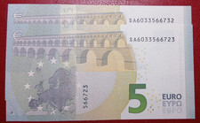 ITALY ITALY 5 EURO 2013 DRAGHI SA 6033566723 S003F6 1/2 CONSECUTIVE ECB FDS UNC