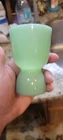Vintage Anchor Hocking Fire King Jadeite Green Milk Glass Double Egg Cup 1940/50