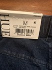 WOMEN’S HUE RIPPED KNEE DENIM LEGGINGS INK WASH SIZE MEDIUM NEW WITH TAGS NWT — photo 9
