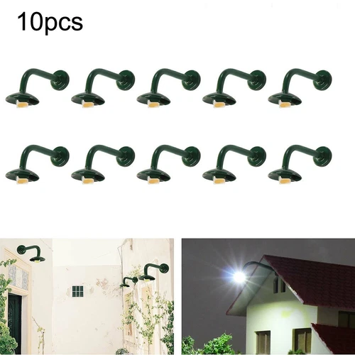 HO Scale Model Railroad Outdoor Wall Sconce 10ft Set
