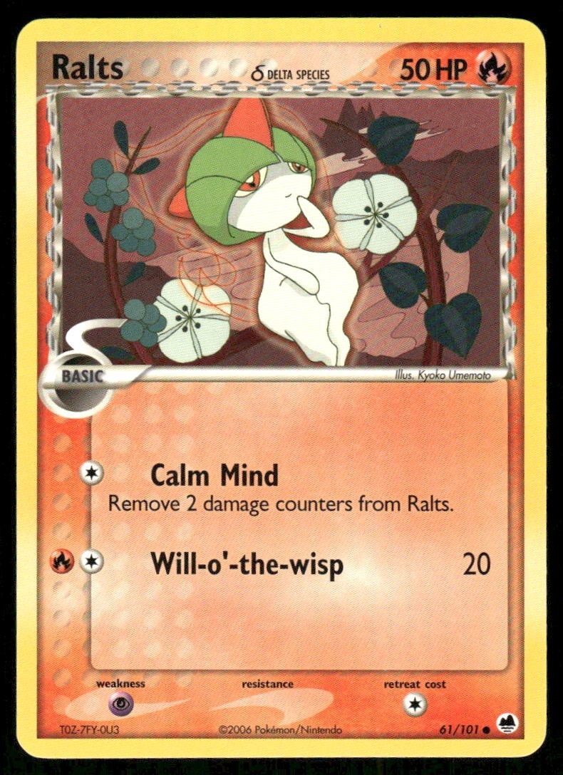 Pokemon Tcg Ralts #61 Pokemon Dragon Frontiers LP