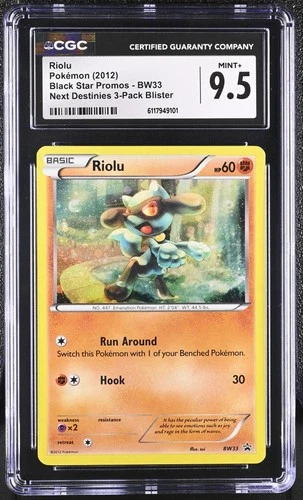 CGC 9.5 Riolu 2012 Black Star Promos BW33 Pokemon Card