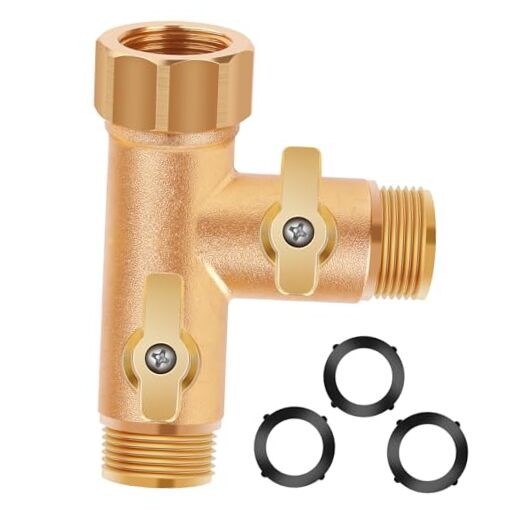 High Flow Garden Hose Splitter, 3/4