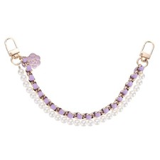 10.23IN Pearl Purse Double Chain 1PC Purse Chain Extender Purple 