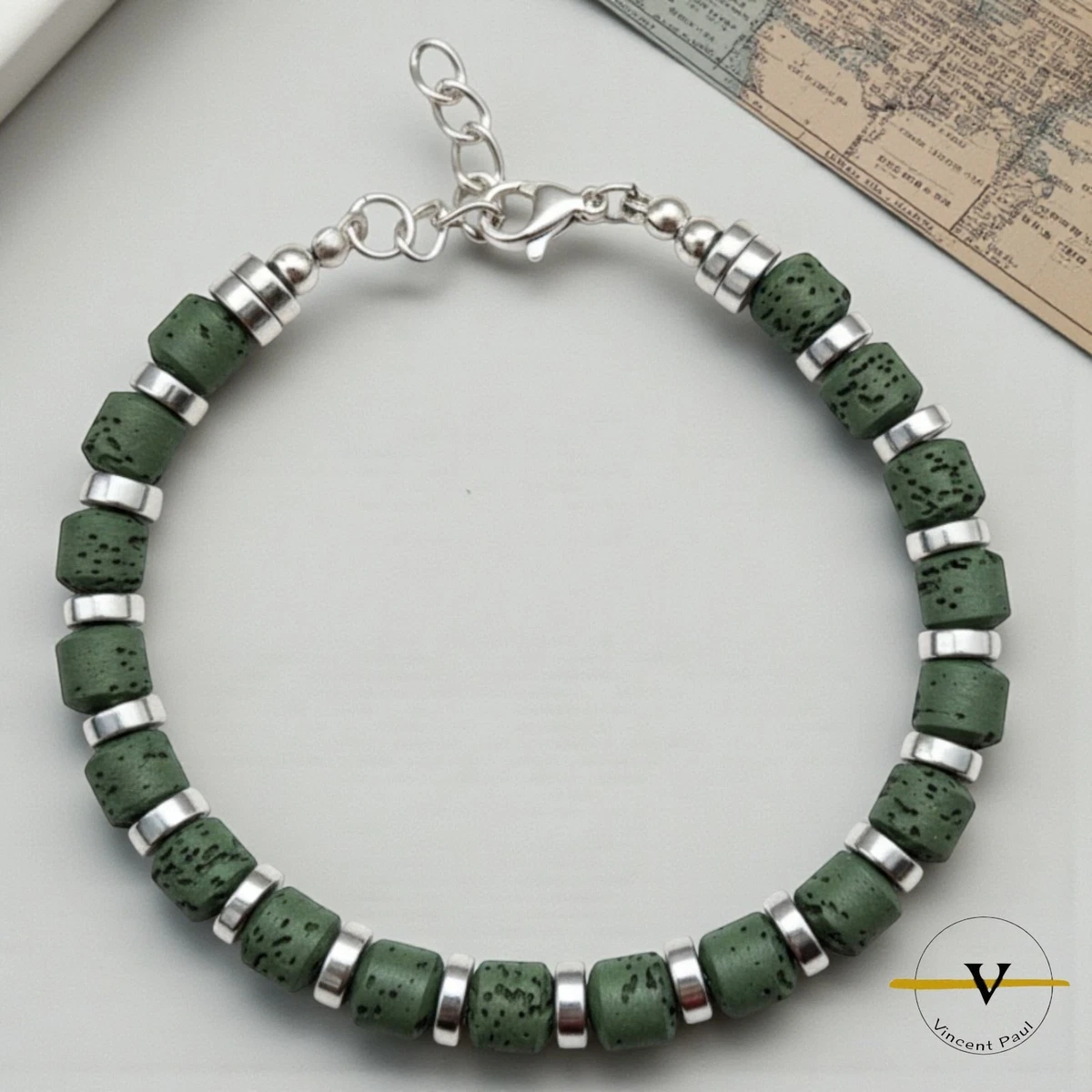 Generico ALCHIMIA Bracciale Elastico Con Pietre Vere Naturali Di Rodonite, Grani Da 6 Mm, Per Benessere E Armonia