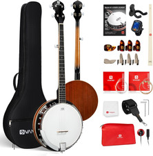NYLON Banjo 5 String Kit, 38 Inch Full Size Banjo with Nylon Strings with Gig Ba
