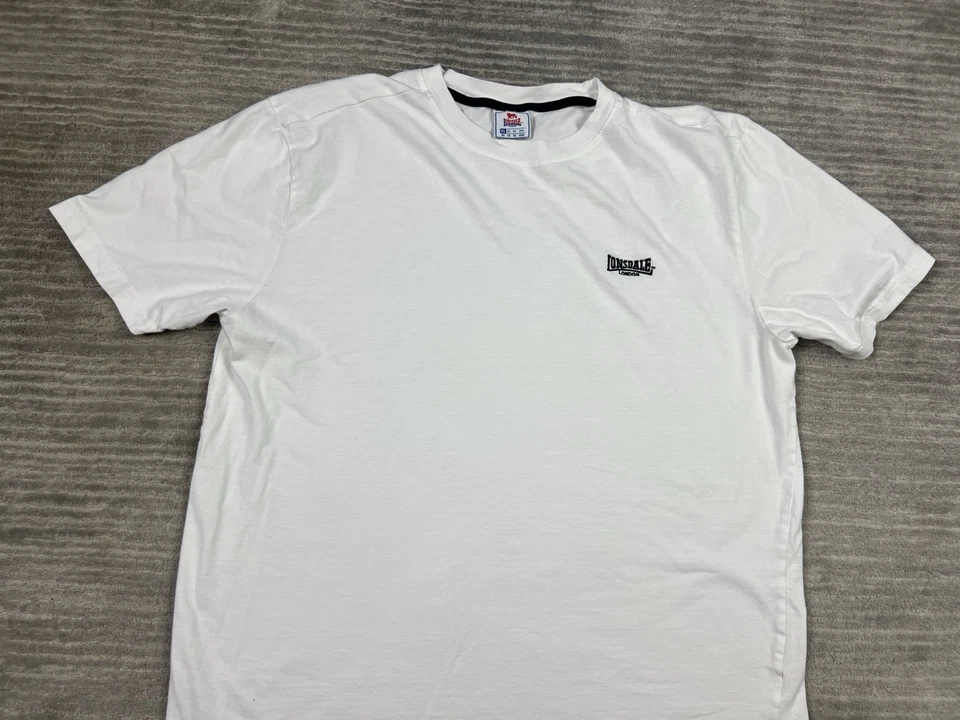 Lonsdale London Shirt Mens XL White Short Sleeve Crew Neck - Image 2 of 4