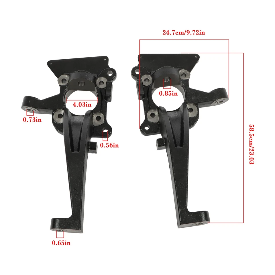 Front Right & Left Lift Spindle Knuckle Set Kit 4 'NEW For Ford F150 2WD 2009-20 - Imagem 2 de 4