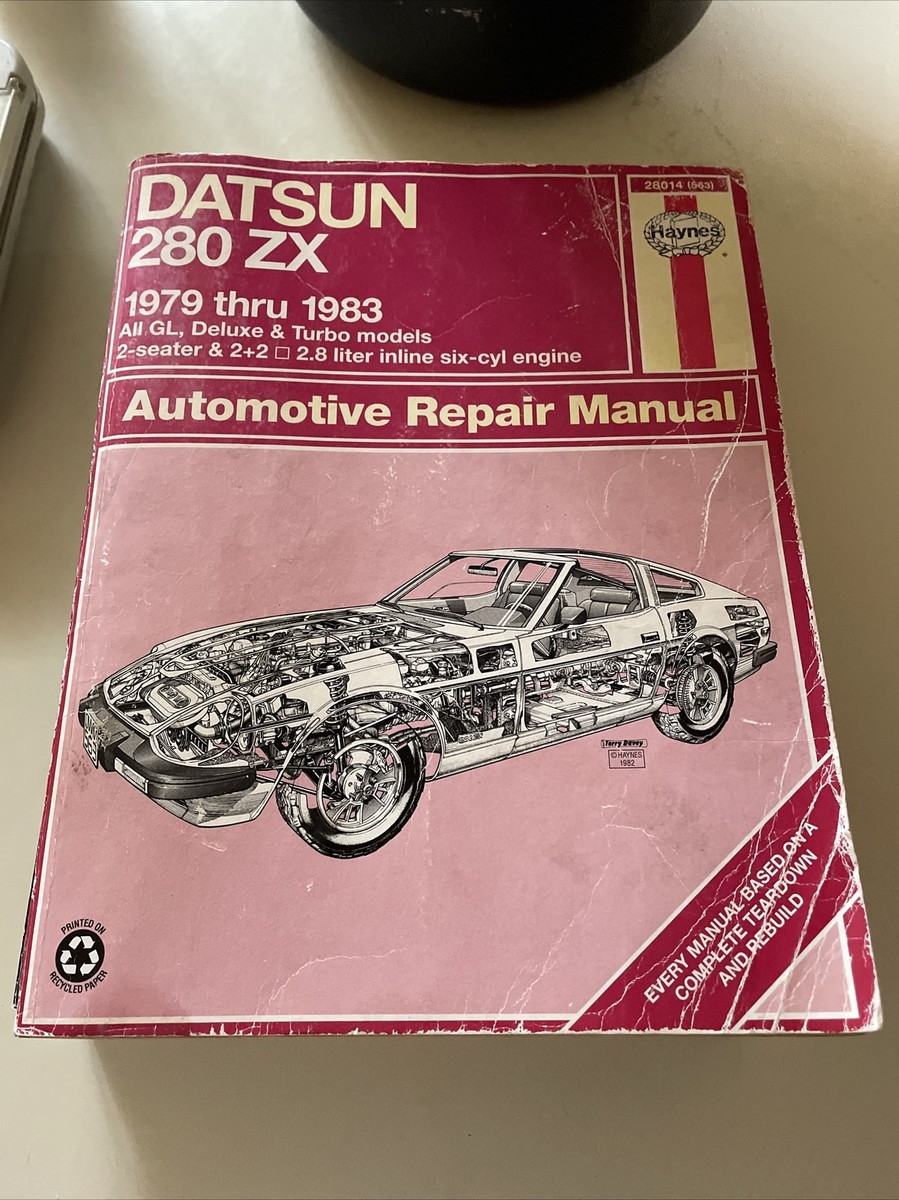 アン Datsun 280 ZX Haynes Repair Manual (1979 - 1983) All GL