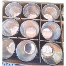 LETINE Gold Colored Votive Candle Holders Set of 9 Speckled Glass Never Used