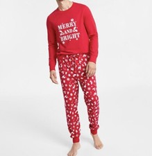 FAMILY PAJAMAS Matching Men's Mix It Merry  Bright Pajamas Set Medium