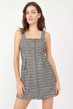 NWT Free People Maxx Mini Shirt Dress Tweed Size M $148 MSRP