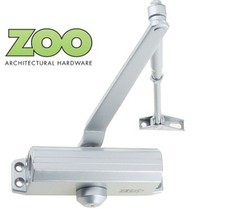 DOOR CLOSER SIZE 3 ZOO FIRE RATED CE MARKED OVERHEAD 1 HOUR - SILVER - NEW