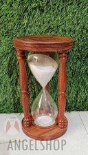 10" Sand Timer Glas Holz Maritim Maritim Stundenglas Vintage Sand Uhr Geschenk