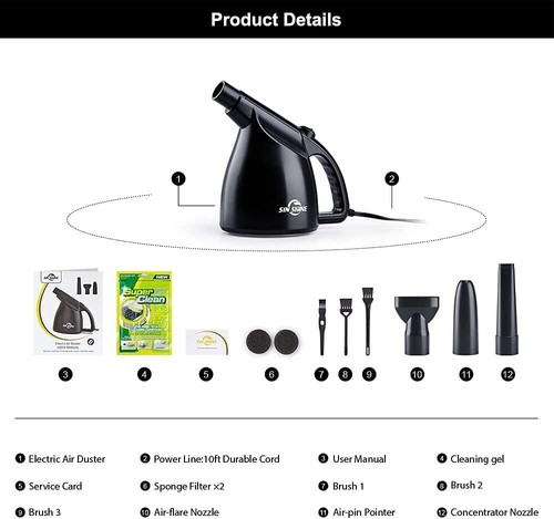 Powerful Electric Air Duster 550W - Versatile Dust Blower for Cleaning - Picture 9 of 11