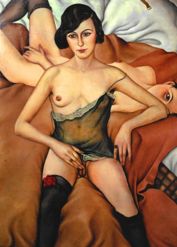 Christian Schad - Zwei Mädchen, 1928, 100 x 75 cm, Druck auf Leinwand/Keilrahmen