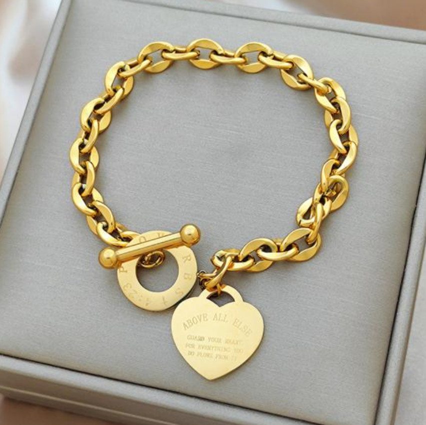 NEU 18K Goldarmband – Armband 18cm x 4,9mm – 14,71g Herz – Echtgold & Varianten