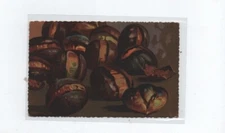 Illustrated Small Size Postcard: CHESTNUTS!!!  Themed dried fruit - forest
