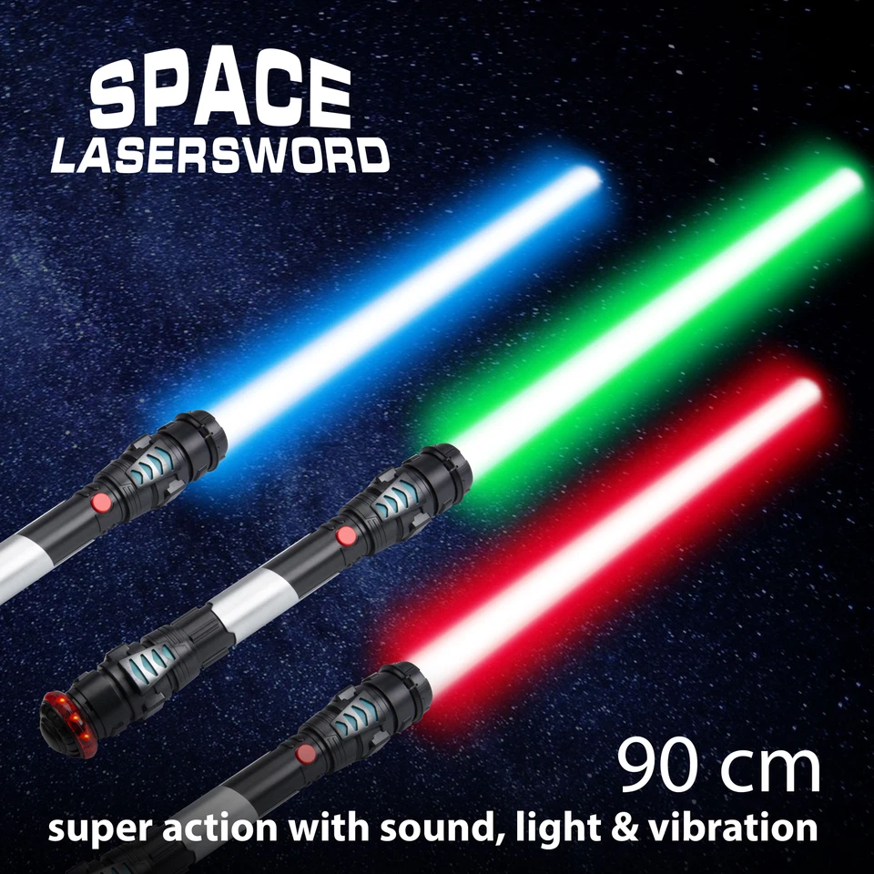 108cm Laserschwert Star Lichtschwert Schwert mit Licht, Sound & Vibration Blau - Bild 2 von 4