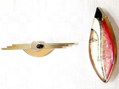 art deco plastic brooches