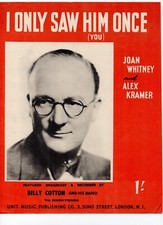 I Only Saw Him Once - BILLY COTTON - Sheet Music